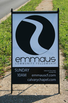 Emmaus Community Fellowship Street Sign